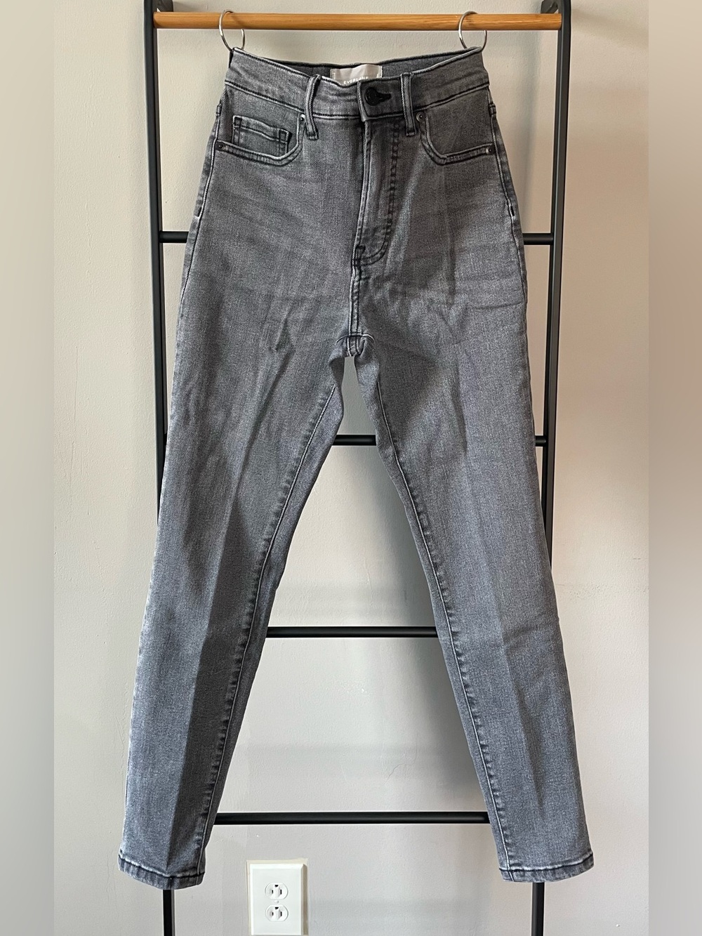 Everlane Gray High Rise Skinny Jeans
